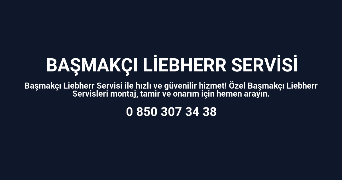 Başmakçı Liebherr Servisi